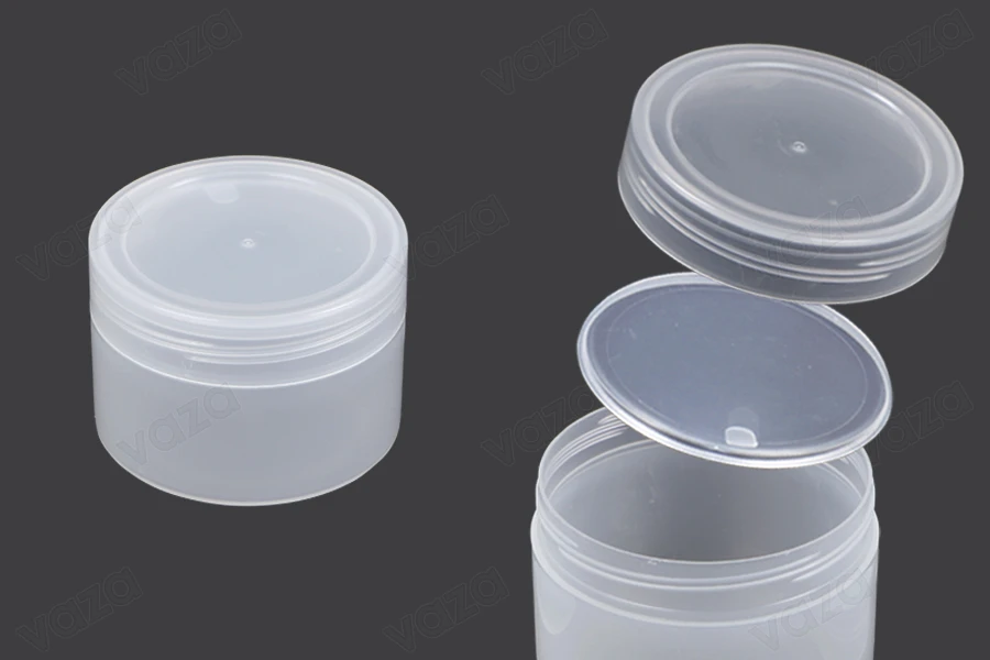 Pot translucide en plastique de 210ml avec couvercle-εικόνα_προϊοντική