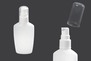 Bouteille ovale en plastique de 60 ml avec pompe 28/410 pour antiseptiques et autres produits de soins-1
