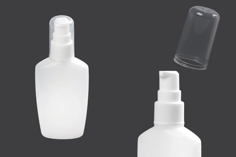 Μπουκαλάκι πλαστικό 60 ml οβάλ με αντλία και καπάκι για αντισηπτικά χεριών ή προϊόντα καθαρισμού Μπουκαλάκι πλαστικό 60 ml οβάλ με αντλία και καπάκι για αντισηπτικά χεριών ή προϊόντα καθαρισμού