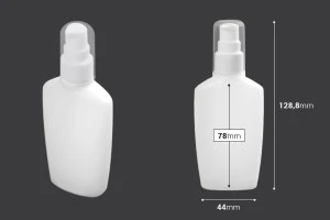 Bouteille ovale en plastique de 60 ml avec pompe 28/410 pour antiseptiques et autres produits de soins-2