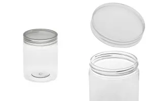 Transparent 200ml PET jar with cap in size 65x85 mm -available in a package with 12 pcs-1