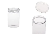 Βαζάκι 250 ml πλαστικό (PET) 65x100 mm διάφανο με καπάκι - 12 τμχ