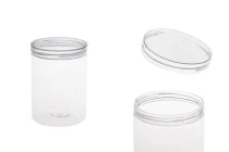 Βαζάκι 500 ml πλαστικό (PET) 85x120 mm διάφανο με καπάκι - 6 τμχ