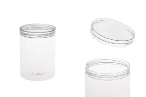 500 ml plastic jar (PET) 85x120 mm transparent with lid - 6 pcs-1