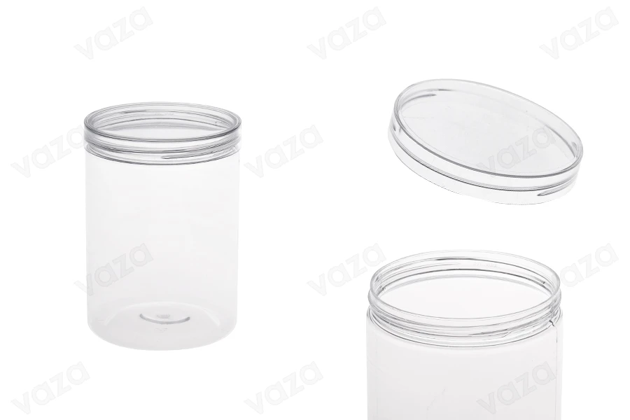 Βαζάκι 500 ml πλαστικό (PET) 85x120 mm διάφανο με καπάκι - 6 τμχ Βαζάκι 500 ml πλαστικό (PET) 85x120 mm διάφανο με καπάκι - 6 τμχ-εικόνα_προϊοντική