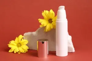 Airless white bottle 50 ml for cream with silver cap-5