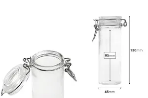 120ml round glass jar with airtight lid (lid with transparent rubber seal and stainless wire)-2
