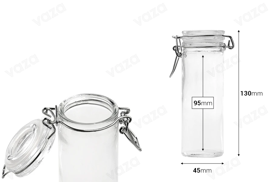 Drahtbügelglas 120 ml Drahtbügelglas 120 ml-bildabmessungen