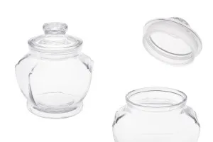 1800 ml glass jar with rubber glass stopper in size 180x194mm-1
