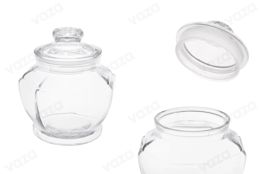 Βάζο 1800 ml γυάλινο 180x194 mm με καπάκι και αεροστεγές κλείσιμο-εικόνα_προϊοντική