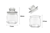 Barattolo in vetro da 150 ml con tappo e chiusura ermetica 70x100 mm Barattolo in vetro da 150 ml con tappo e chiusura ermetica 70x100 mm