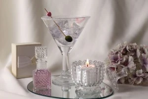 Candy buffet decoration glass jar with lid in size 86x107 mm-5