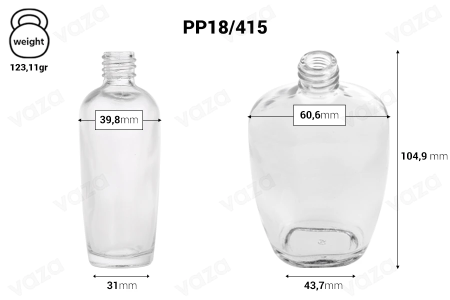 Γυάλινο μπουκάλι αρωμάτων 100 ml (18/415) - (ελάχιστη παραγγελία: 1 κιβώτιο) Γυάλινο μπουκάλι αρωμάτων 100 ml (18/415) - (ελάχιστη παραγγελία: 1 κιβώτιο)-εικόνα_διαστάσεις