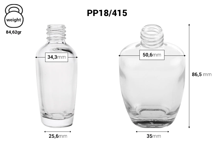 Glass perfume bottle (18/415) 50 ml - (minimum order: 1 box) Glass perfume bottle (18/415) 50 ml - (minimum order: 1 box)