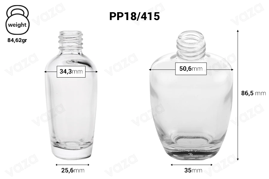 Parfümflasche aus Glas (18/415) 50 ml - (Mindestbestellmenge: 1 Karton)-bildabmessungen