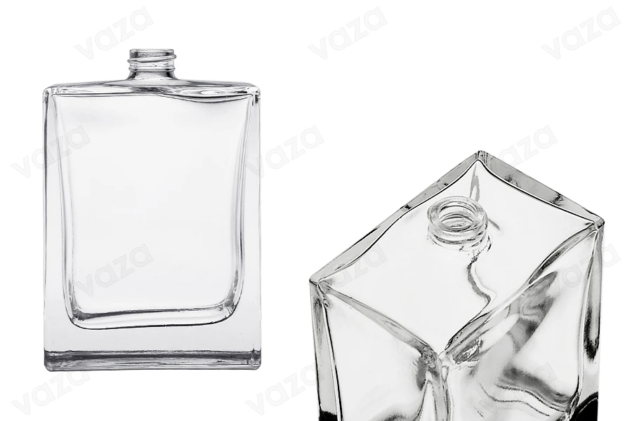 100ml Luxus-Parfümflasche aus Glas (PP 15) in rechteckiger Form-produktbild
