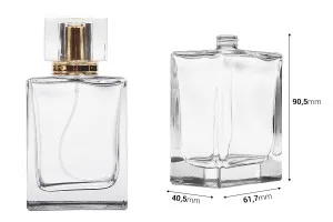 100ml luxury glass perfume bottle (PP 15) in rectangular shape-2