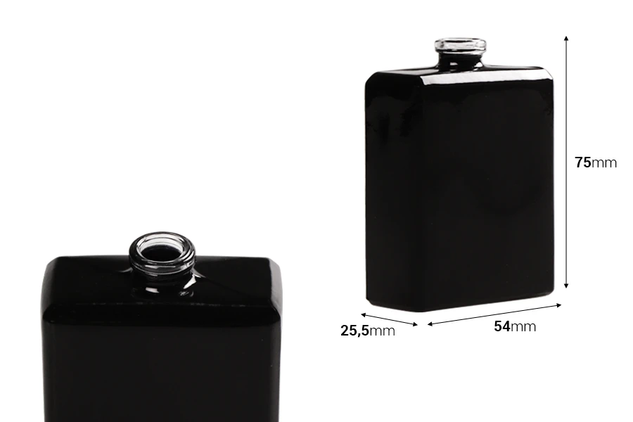 Μπουκάλι αρωμάτων 50 ml μαύρο με κλείσιμο ασφαλείας "Crimp" 15 mm Μπουκάλι αρωμάτων 50 ml μαύρο με κλείσιμο ασφαλείας "Crimp" 15 mm
