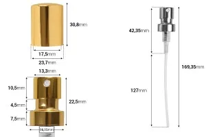 Spray avec capuchon pour flacons de parfum 15 mm avec fermeture sécurisée à sertir-2