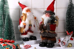 Άγιος Βασίλης διακοσμητικός με κίνηση και μουσική - ύψος 30 cm-3