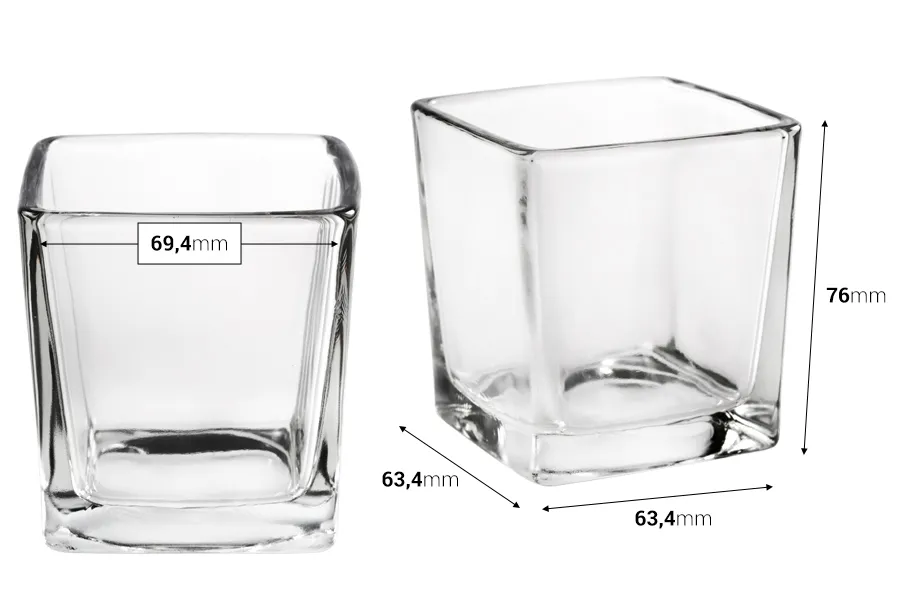 Διακοσμητικό για ρεσώ 73x76 mm γυάλινο τετράγωνο