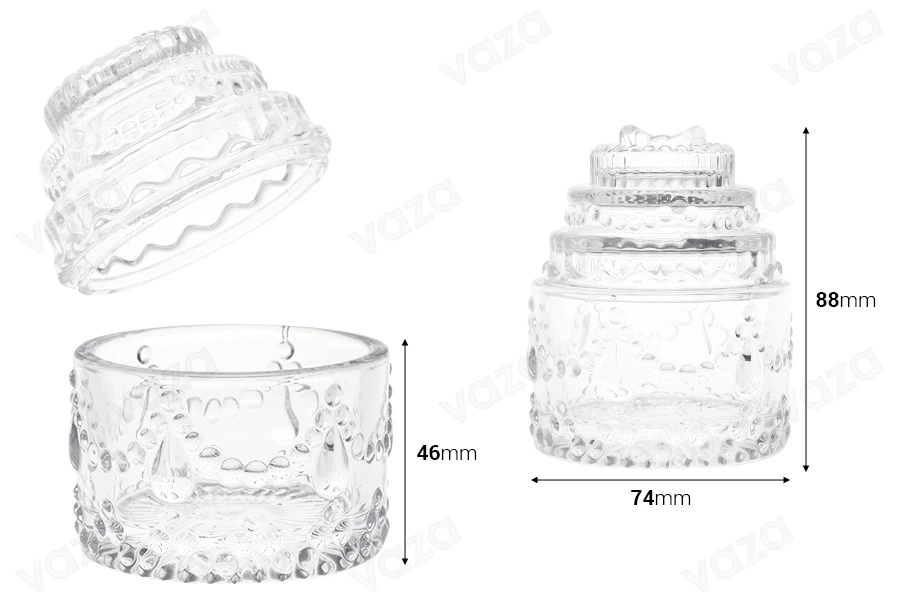 Deko Glas 100 ml mit Deckel 88x74 mm-εικόνα_διαστάσεις
