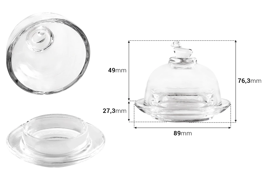 Kleines Deko Glas mit Deckel Kleines Deko Glas mit Deckel