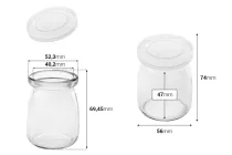 Βαζάκι 100 ml στρογγυλό με πλαστικό καπάκι