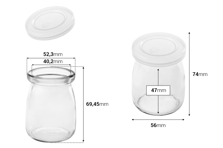 Βαζάκι 100 ml στρογγυλό με πλαστικό καπάκι