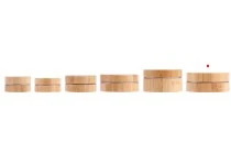 Pot en aluminium de 100 ml avec revêtement en bambou et joint intérieur sur le couvercle - 6 pcs Pot en aluminium de 100 ml avec revêtement en bambou et joint intérieur sur le couvercle - 6 pcs