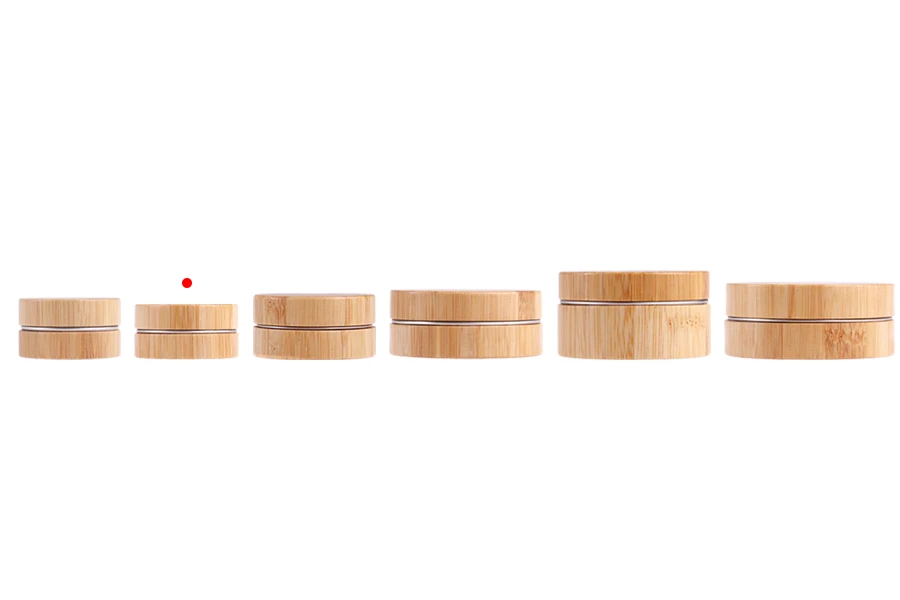 Βαζάκι αλουμινίου 15 ml με επικάλυψη bamboo και εσωτερικό παρέμβυσμα στο καπάκι - 12 τμχ Βαζάκι αλουμινίου 15 ml με επικάλυψη bamboo και εσωτερικό παρέμβυσμα στο καπάκι - 12 τμχ