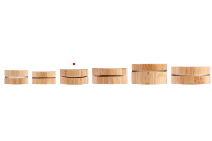 Βαζάκι αλουμινίου 30 ml με επικάλυψη bamboo και εσωτερικό παρέμβυσμα στο καπάκι - 12 τμχ Βαζάκι αλουμινίου 30 ml με επικάλυψη bamboo και εσωτερικό παρέμβυσμα στο καπάκι - 12 τμχ