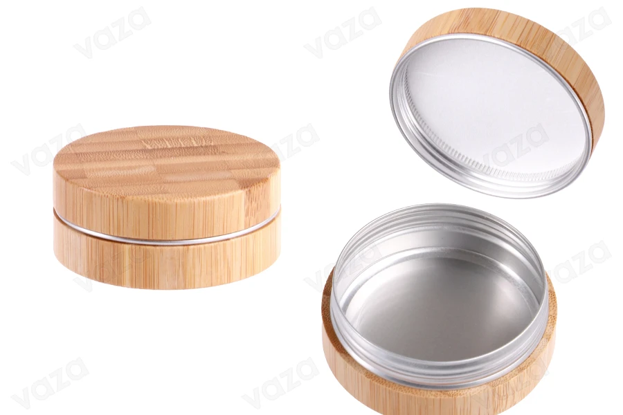 Βαζάκι αλουμινίου 60 ml με επικάλυψη bamboo και εσωτερικό παρέμβυσμα στο καπάκι Βαζάκι αλουμινίου 60 ml με επικάλυψη bamboo και εσωτερικό παρέμβυσμα στο καπάκι-εικόνα_προϊοντική