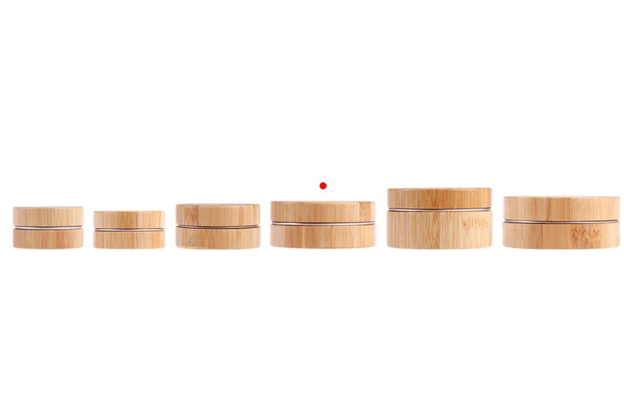 Βαζάκι αλουμινίου 60 ml με επικάλυψη bamboo και εσωτερικό παρέμβυσμα στο καπάκι - 12 τμχ Βαζάκι αλουμινίου 60 ml με επικάλυψη bamboo και εσωτερικό παρέμβυσμα στο καπάκι - 12 τμχ