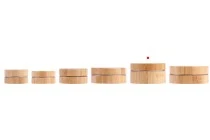 Βαζάκι αλουμινίου 80 ml με επικάλυψη bamboo και εσωτερικό παρέμβυσμα στο καπάκι - 6 τμχ Βαζάκι αλουμινίου 80 ml με επικάλυψη bamboo και εσωτερικό παρέμβυσμα στο καπάκι - 6 τμχ