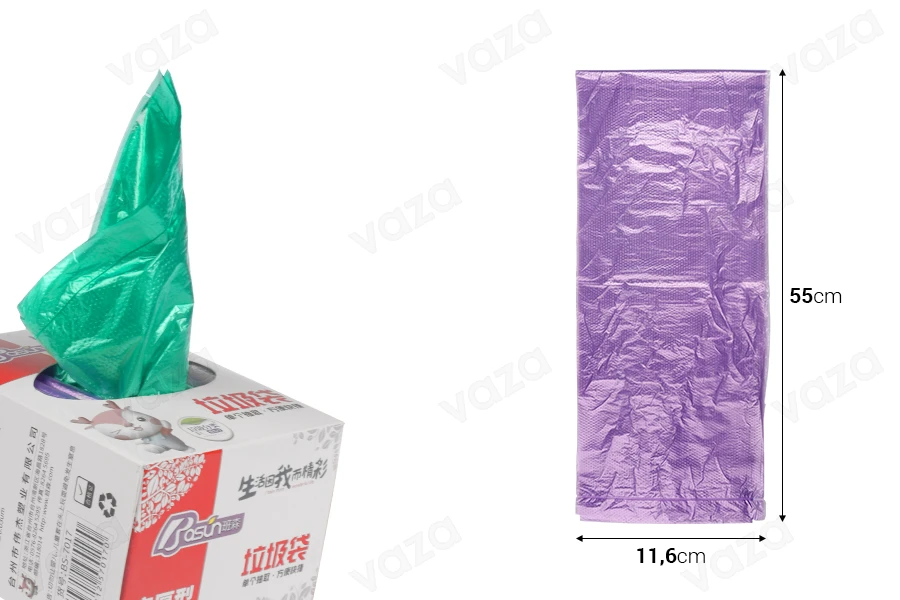 Σακούλες απορριμάτων πλαστικές 45x55 cm σε διάφορα χρώματα - πακέτο 72 τμχ Σακούλες απορριμάτων πλαστικές 45x55 cm σε διάφορα χρώματα - πακέτο 72 τμχ-εικόνα_διαστάσεις