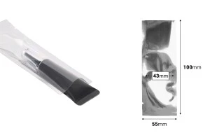 Aluminum heat sealable bag 55x150 mm - 100 pcs-2