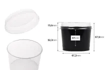 Plastic cup 200 ml in round shape - 50 pcs