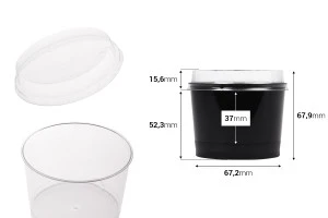 Plastic cup 200 ml in round shape - 50 pcs-2