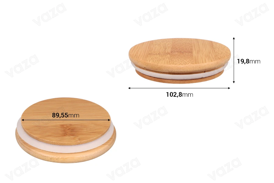 Wooden cap with rubber-