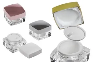 Luxury 15ml square cream jar with sealing disc and plastic double-layer cap.-1