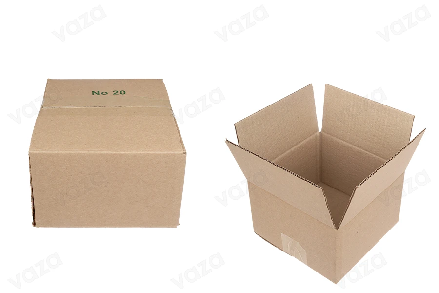Χαρτοκιβώτιο 16x16x10 cm καφέ 3-φυλλο (Νο 20) - 25 τμχ-εικόνα_προϊοντική