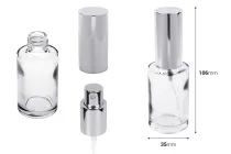 Flacone di profumo da 30 ml (18/415) con spray argento lucido - (ordine minimo: 1 scatola) Flacone di profumo da 30 ml (18/415) con spray argento lucido - (ordine minimo: 1 scatola)