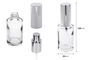 Flacone di profumo da 30 ml (18/415) con spray argento lucido - (ordine minimo: 1 scatola)-2