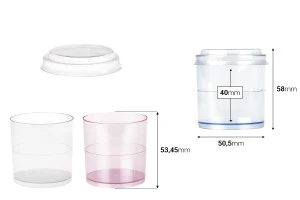 Round cup 80 ml with cap for sweets - 48 pcs-2