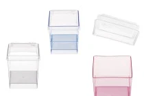 Squared cup 80 ml with cap for sweets - 48 pcs Squared cup 80 ml with cap for sweets - 48 pcs