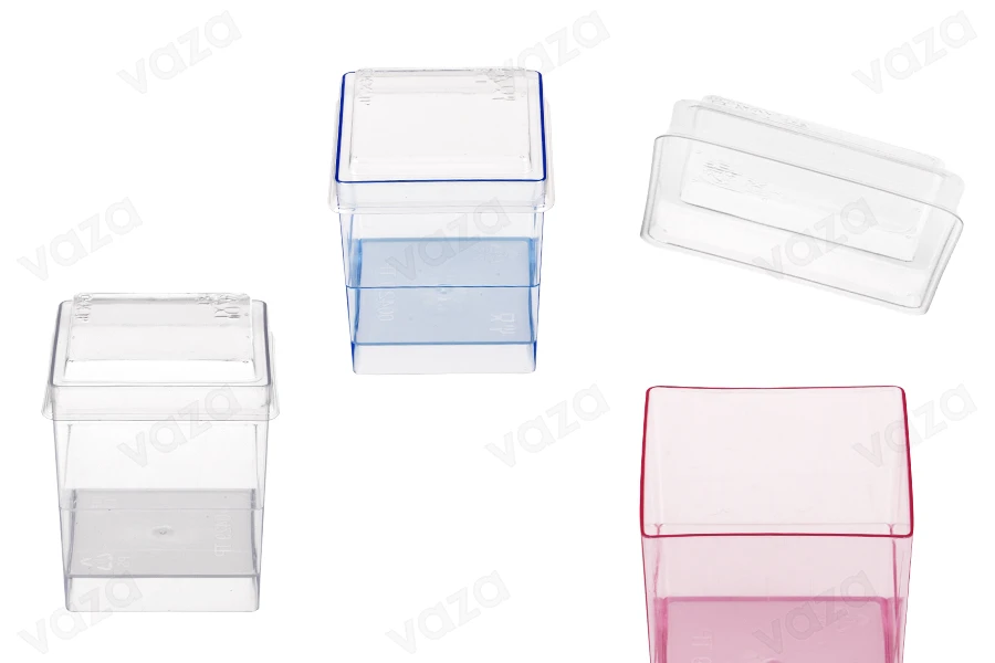 Coppa quadra 80 ml con tappo per dolciumi - 48 pz Coppa quadra 80 ml con tappo per dolciumi - 48 pz-immagine_prodotto