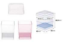 Squared cup 80 ml with cap for sweets - 48 pcs Squared cup 80 ml with cap for sweets - 48 pcs