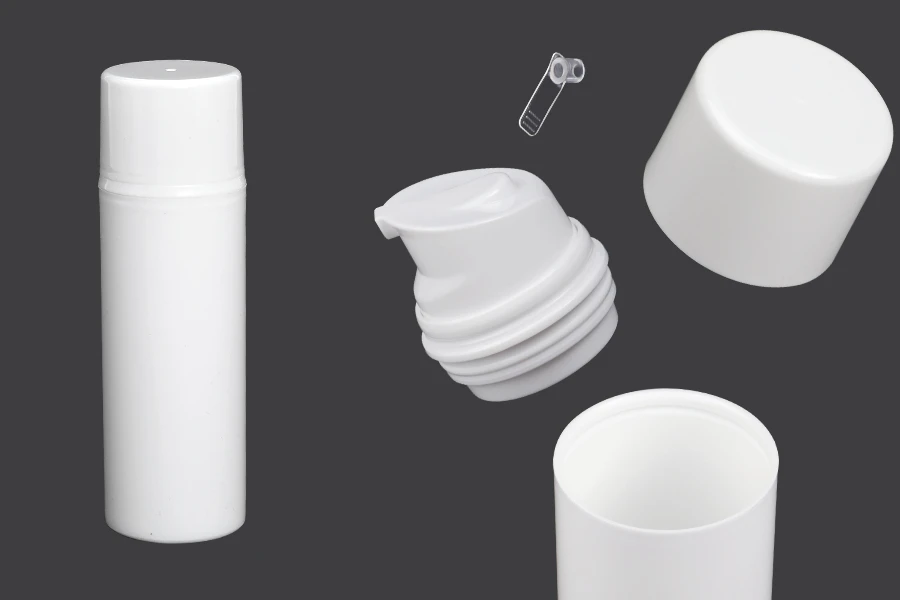 Flacon airless en plastique de 100 ml pour crème