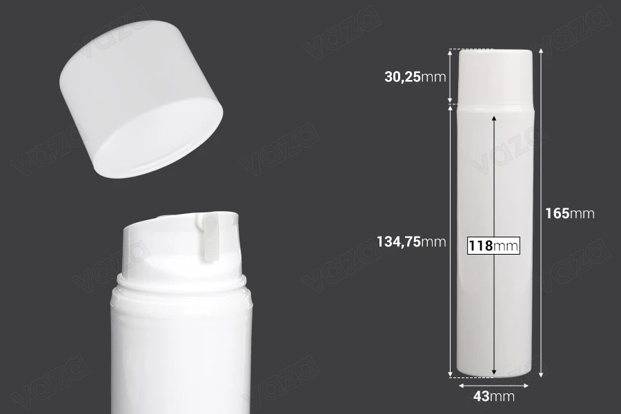 Μπουκάλι Airless 120 ml για κρέμα Μπουκάλι Airless 120 ml για κρέμα-εικόνα_διαστάσεις